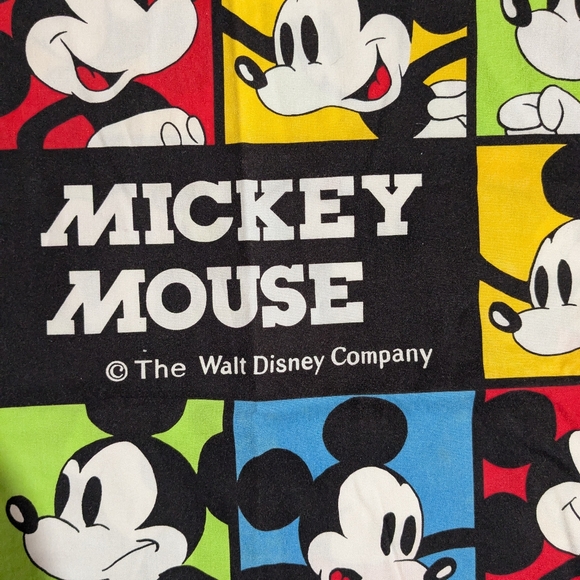 VTG Mickey Mouse Color Block Pillowcase Zipper Walt Disney Season 5 Bedding - Picture 2 of 7